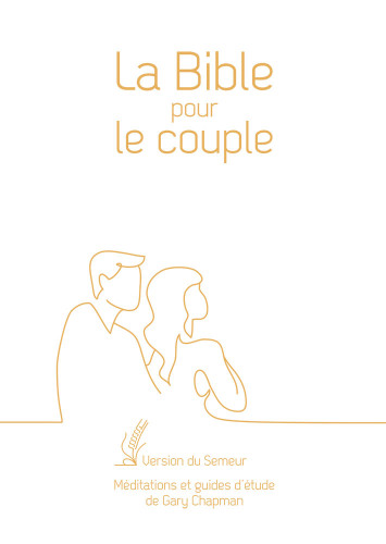 Bible Semeur pour le couple rigide blanc or