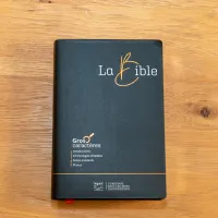 Bible SG21 gros caractères fibrocuir noir argent