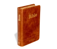 Bible SG21 souple cuir brun or