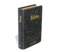 Bible SG21 souple cuir anthracite or
