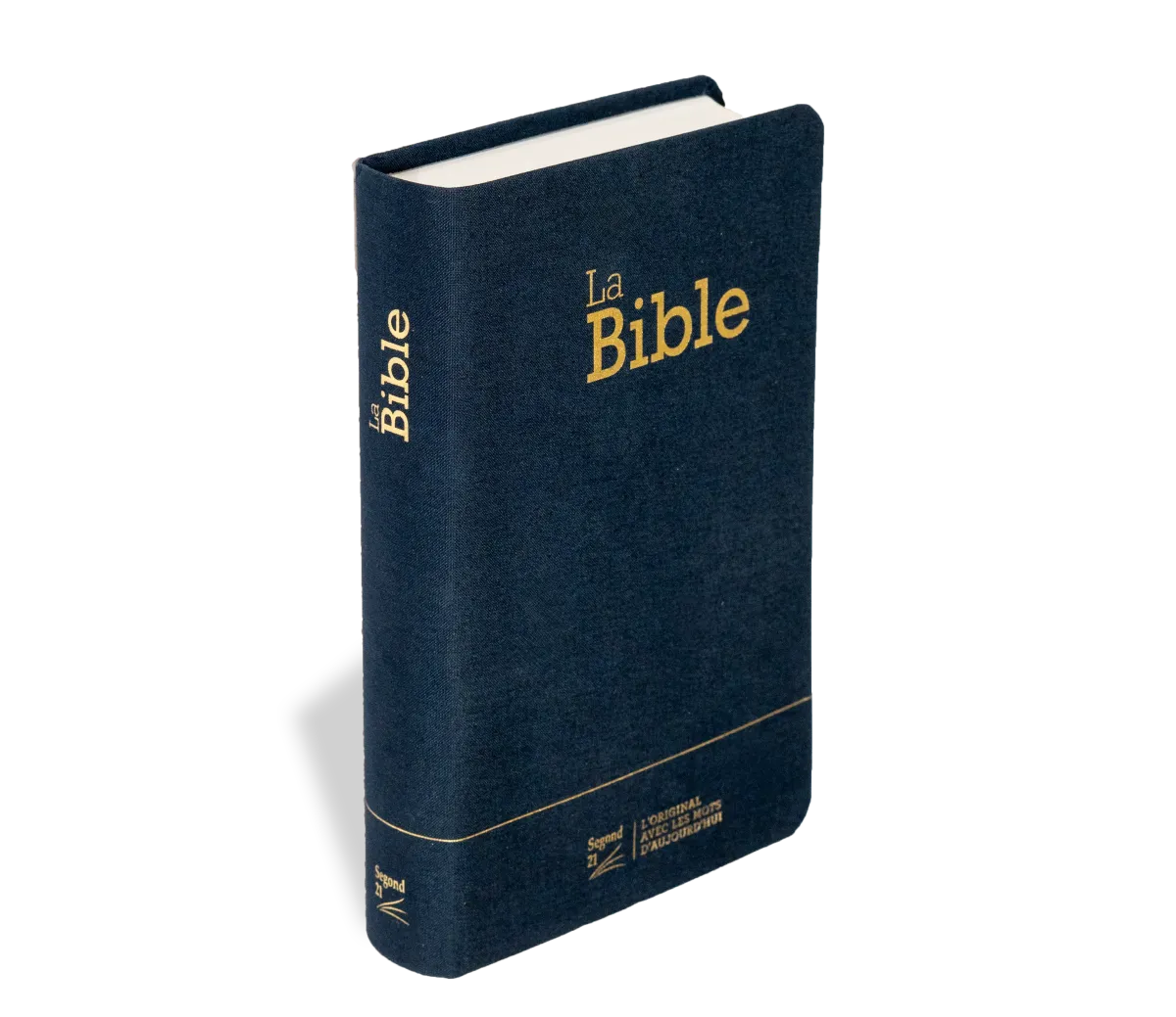 Bible SG21 souple textile bleu marine