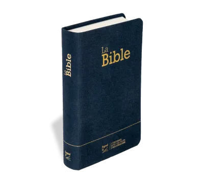 Bible SG21 souple textile bleu marine