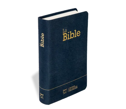 Bible SG21 souple textile bleu marine