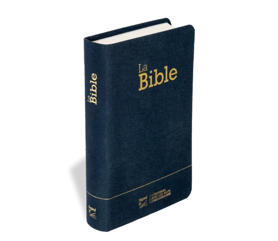 Bible SG21 souple textile bleu marine