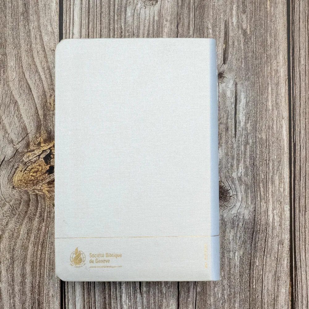 Bible SG21 souple textile blanc or onglets