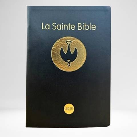 Bible Colombe souple noire or avec notes de référence
