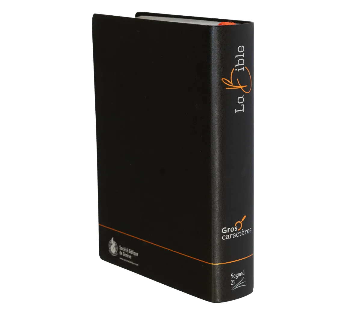 Bible SG21 gros caractères fibrocuir noir argent