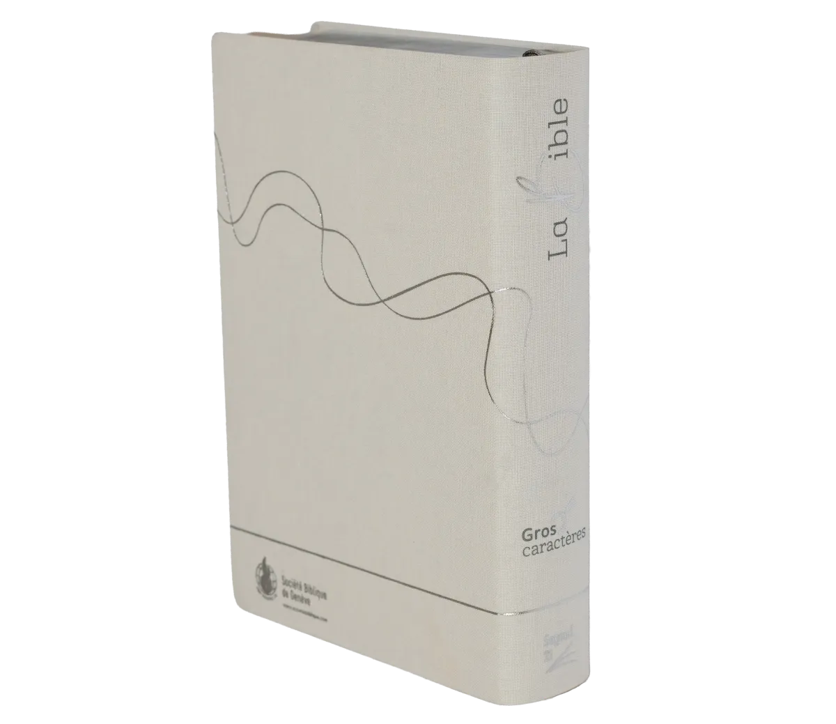 Bible SG21 gros caractères souple textile blanc argent