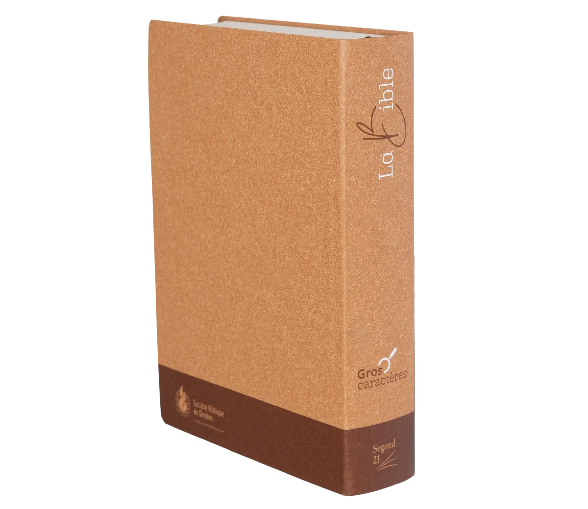 Bible SG21 gros caractères souple papier brun chiné