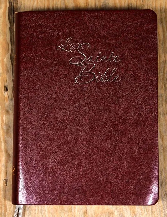 Bible Segond 1910 gros caractères souple marron or onglets