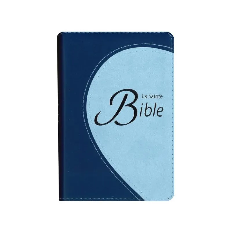 Bible Segond 1910 souple duo bleu argent