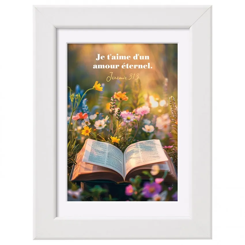 Cadre Je t'aime d'un amour éternel - Jérémie 31:3