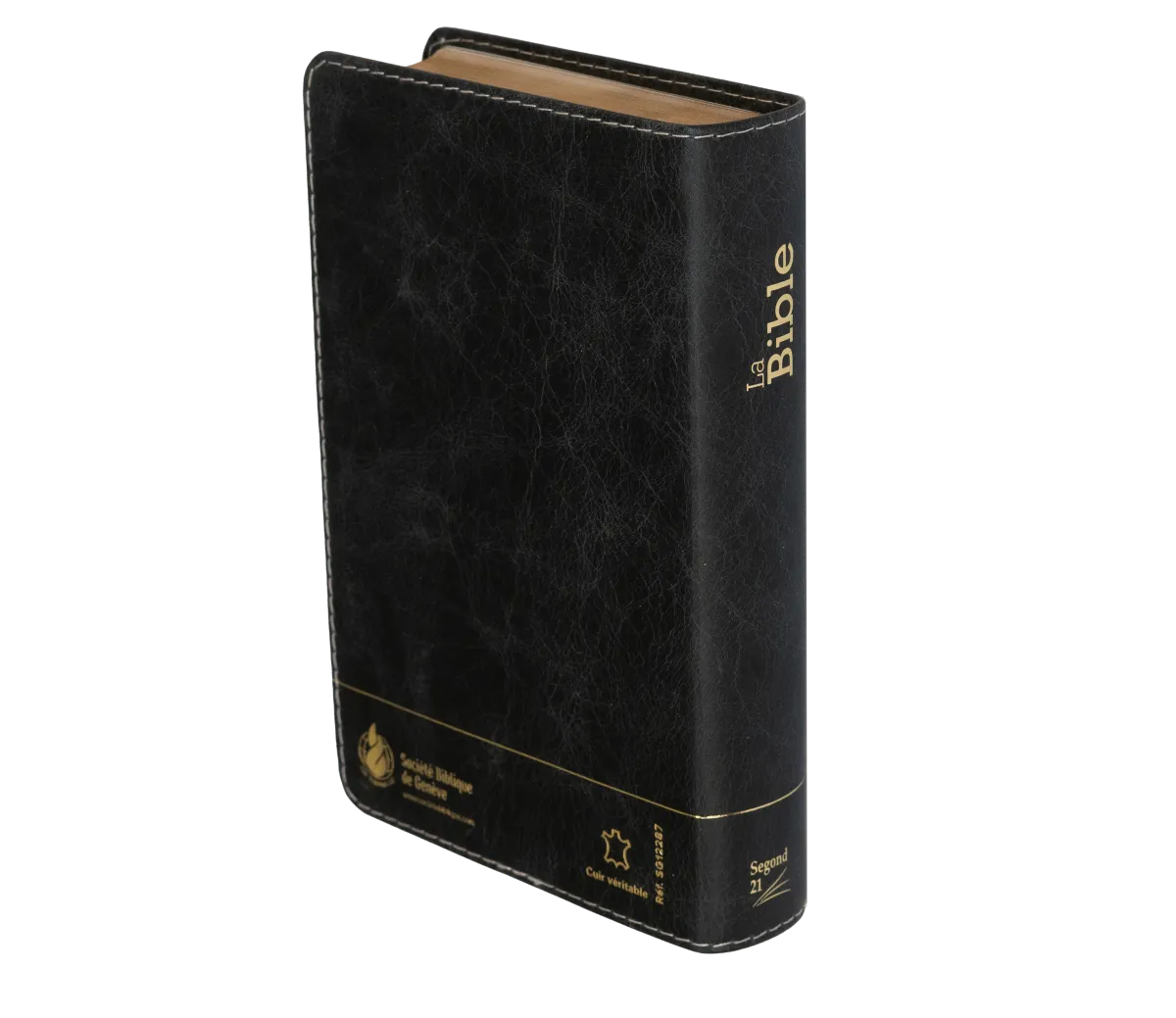 Bible SG21 souple cuir anthracite or