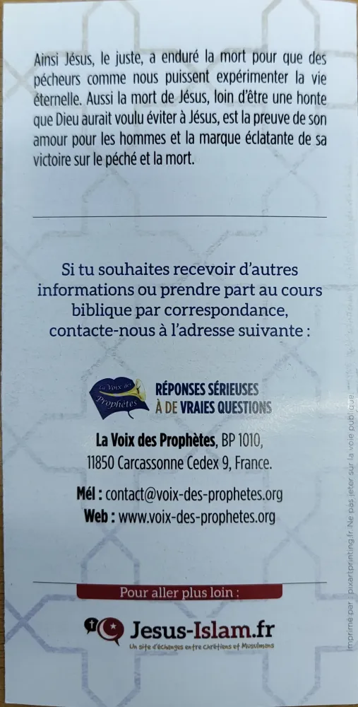 Quelqu’un d’autre est-il mort à la place de Jésus?