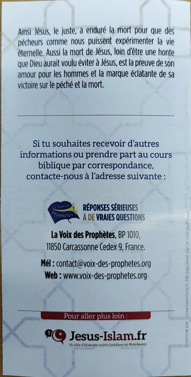 Quelqu’un d’autre est-il mort à la place de Jésus?