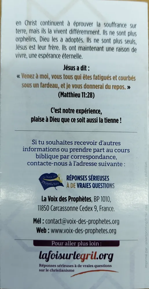 Comment croire en Dieu quand il y a tant de souffrances sur terre ?