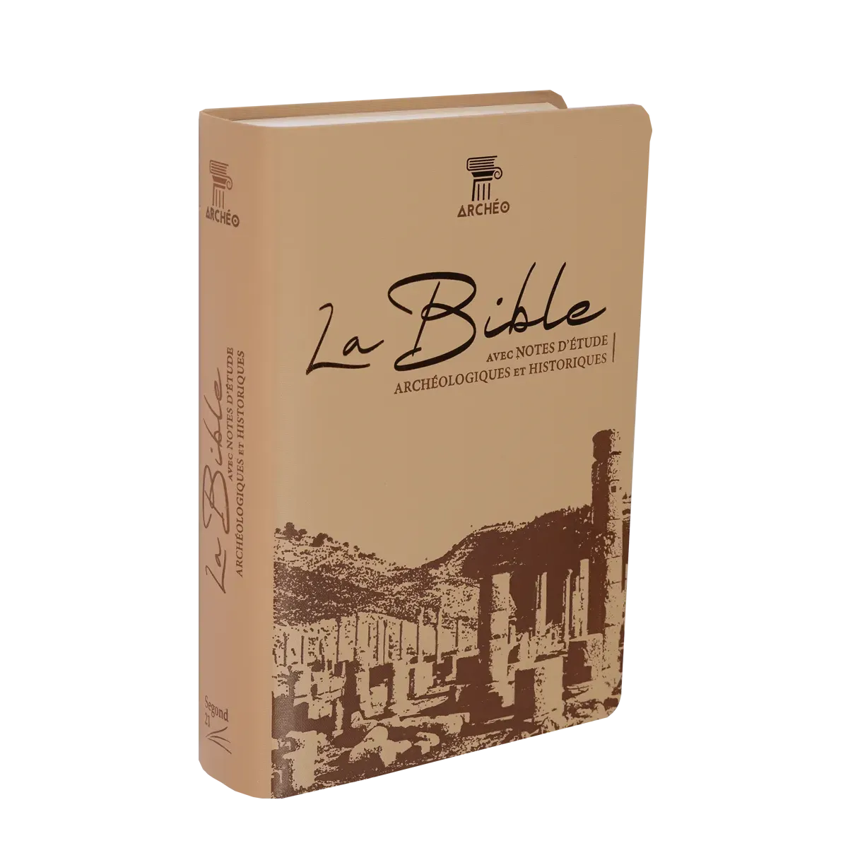 Bible SG21 Archéologique souple textile café bronze
