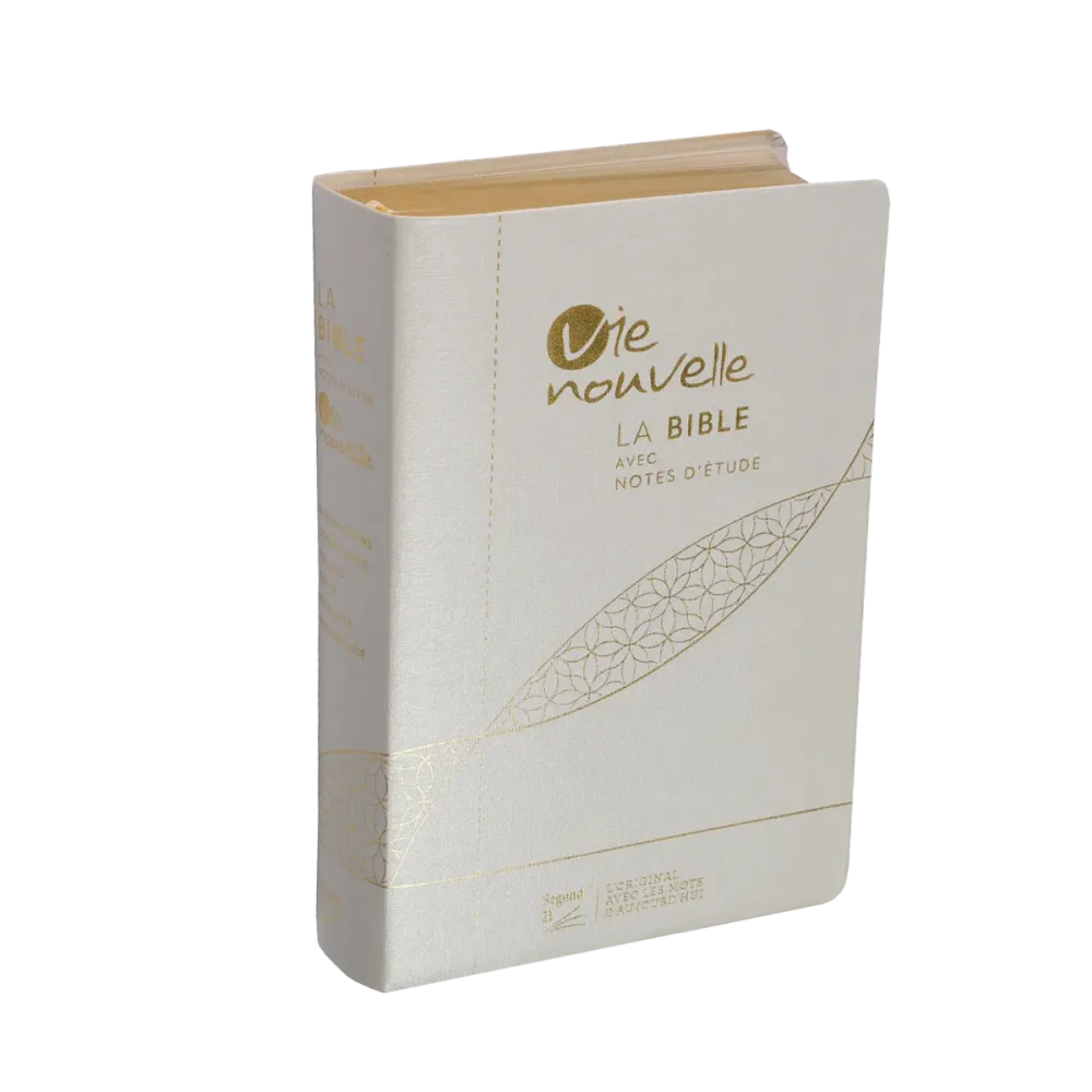 Bible SG21 Vie Nouvelle souple toile blanc or