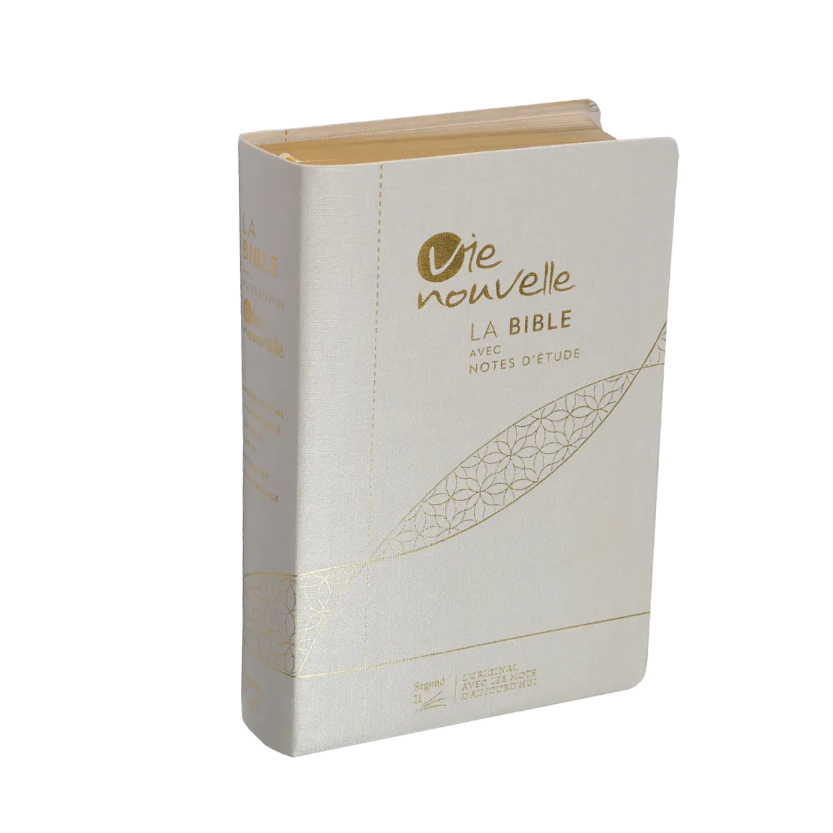 Bible SG21 Vie Nouvelle souple toile blanc or