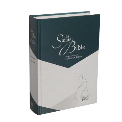 Bible NEG MacArthur rigide blanc/bleu