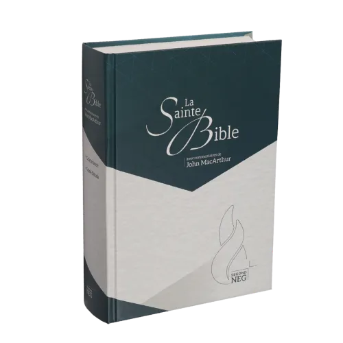 Bible NEG MacArthur rigide blanc/bleu
