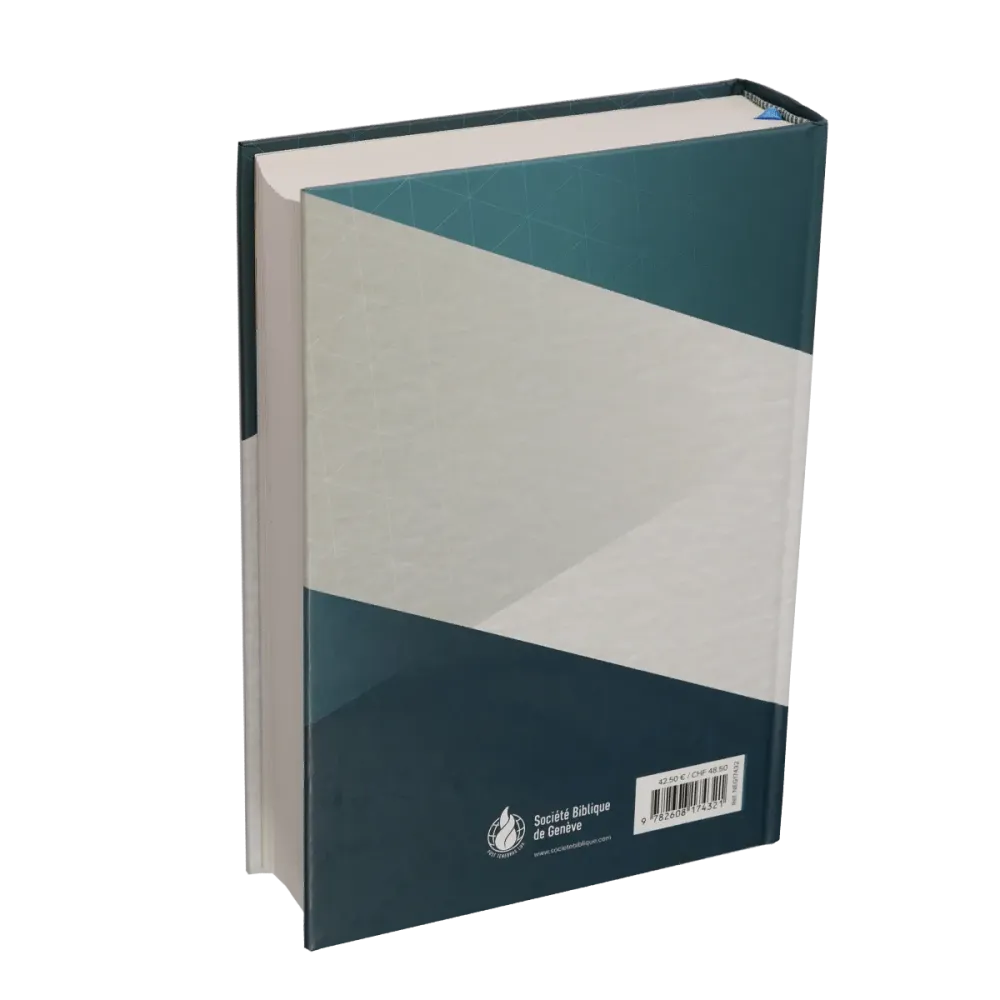 Bible NEG MacArthur rigide blanc/bleu