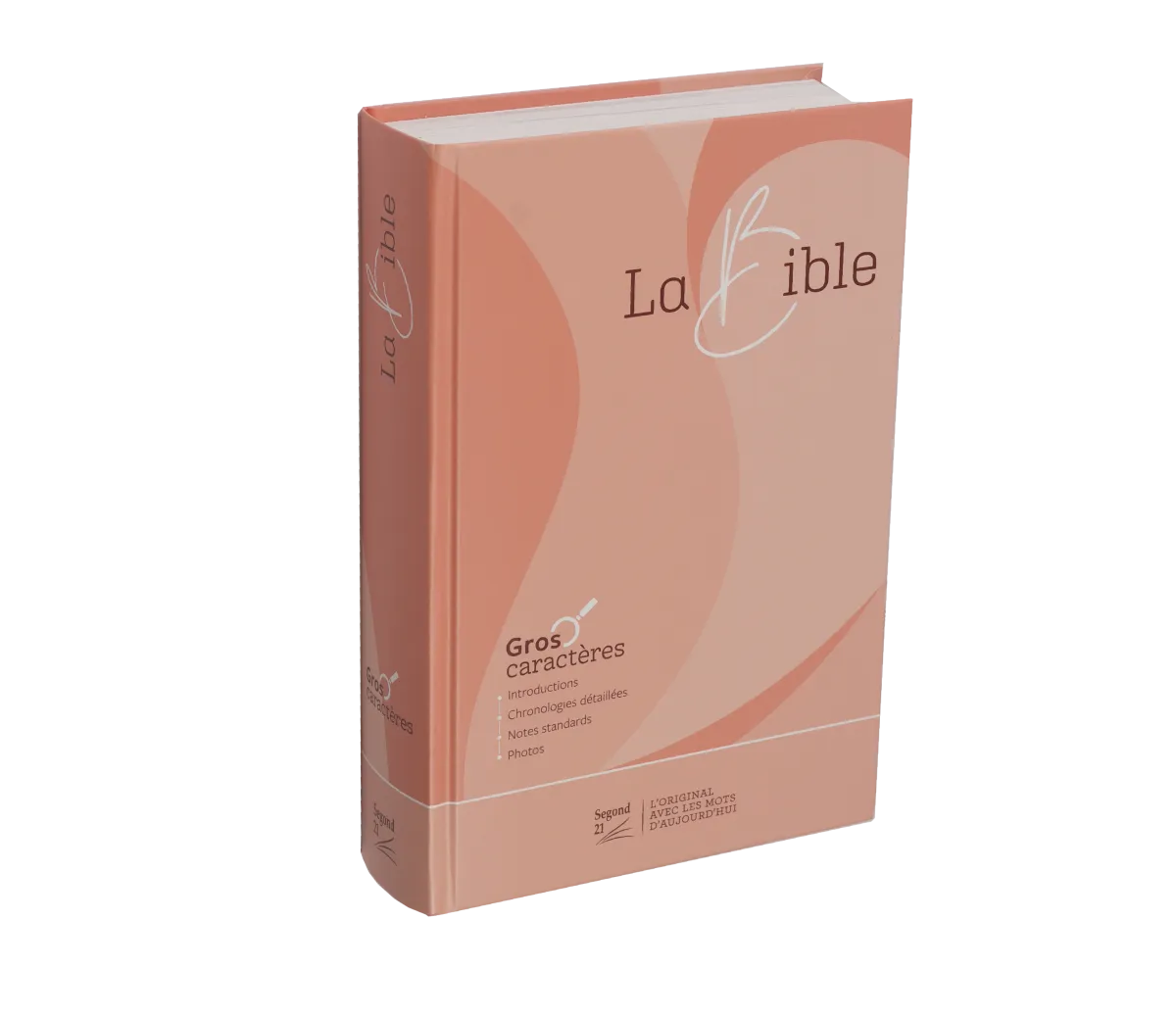 Bible SG21 gros caractères rigide rose