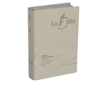 Bible SG21 gros caractères souple textile blanc argent