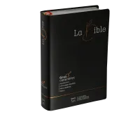 Bible SG21 gros caractères fibrocuir noir argent