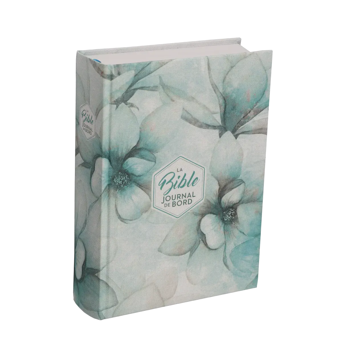 Bible SG21 Journal de bord rigide textile fleurs bleues