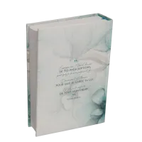 Bible SG21 Journal de bord rigide textile fleurs bleues