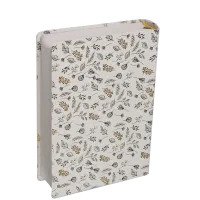 Bible SG21 Journal de bord souple textile blanc motifs dorés