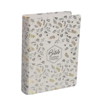 Bible SG21 Journal de bord souple textile blanc motifs dorés