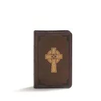 KJV LP compact Bible celtic cross brown leathertouch