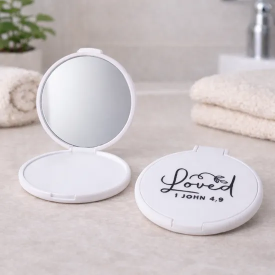 Miroir rond Loved - 1 John 4:9