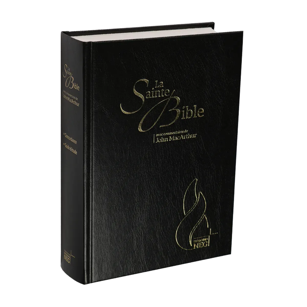 Bible NEG MacArthur rigide noir