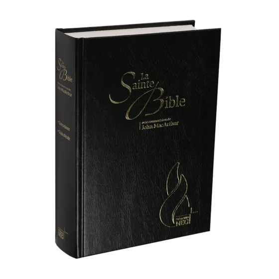 Bible NEG MacArthur rigide noir