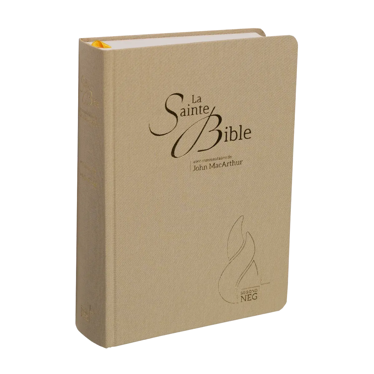 Bible NEG MacArthur souple textile beige