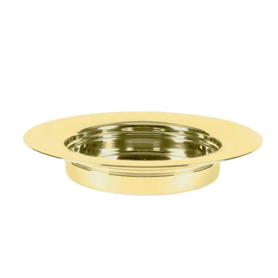 Assiette pain profonde sainte cène inox or