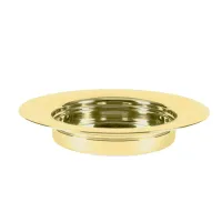 Assiette pain profonde sainte cène inox or