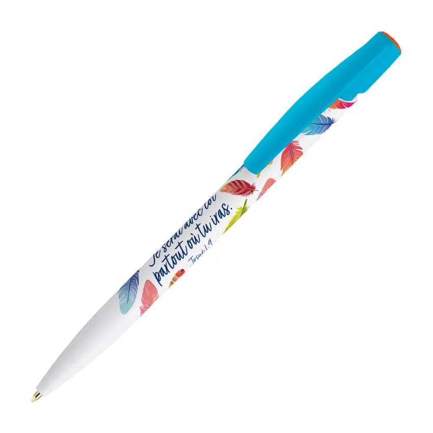Stylo bleu Je serai avec toi... - Josué 1:9