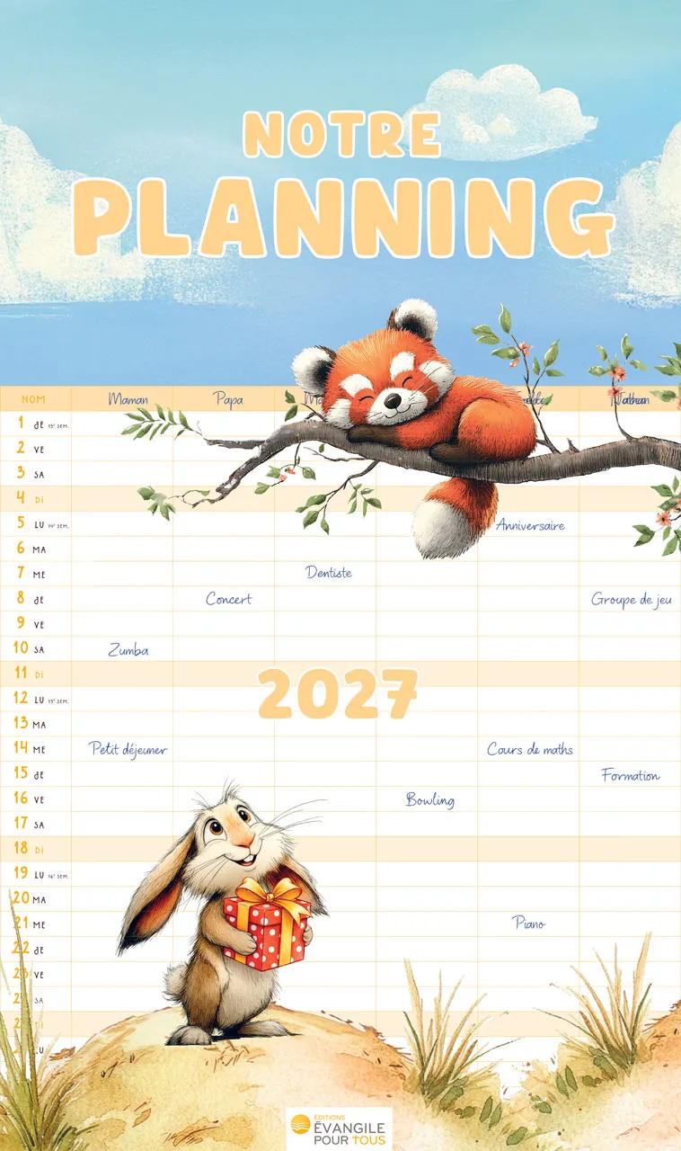 Calendrier - Notre Planning