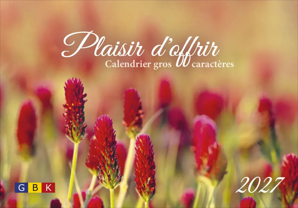 Calendrier - Plaisir d'offrir - Gros caractères