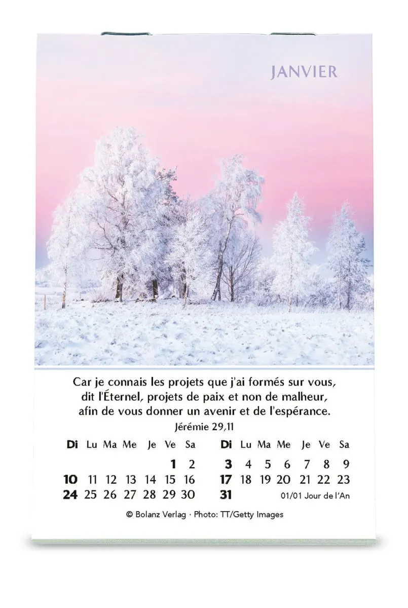 Calendrier - mini espérance