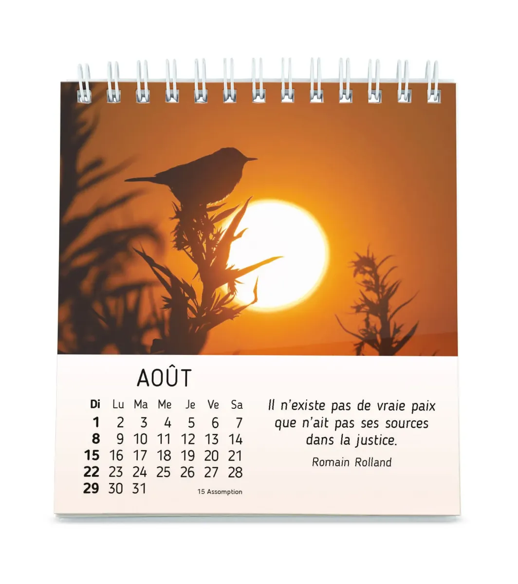 Calendrier - Au coeur du jour