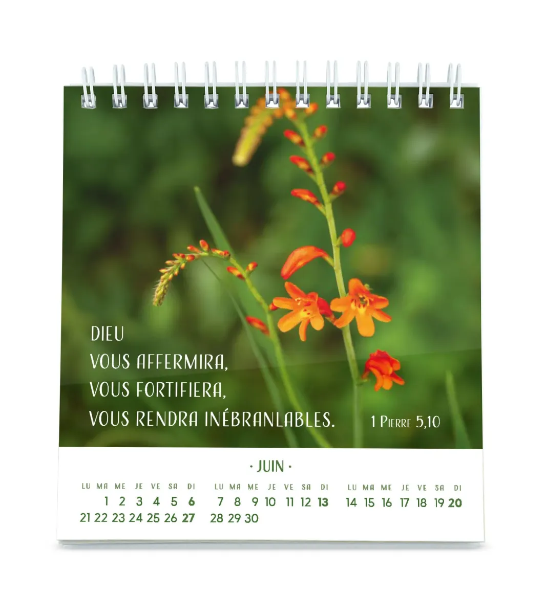 Calendrier - Pensées fleuries