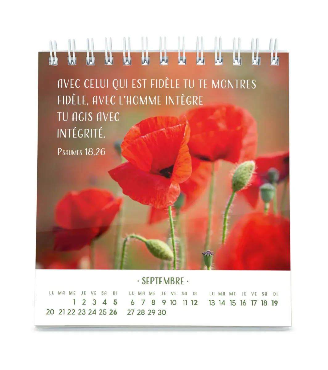 Calendrier - Pensées fleuries