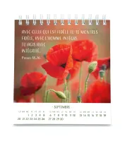 Calendrier - Pensées fleuries