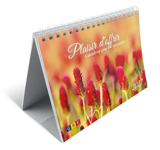 Calendrier - Plaisir d'offrir - Gros caractères