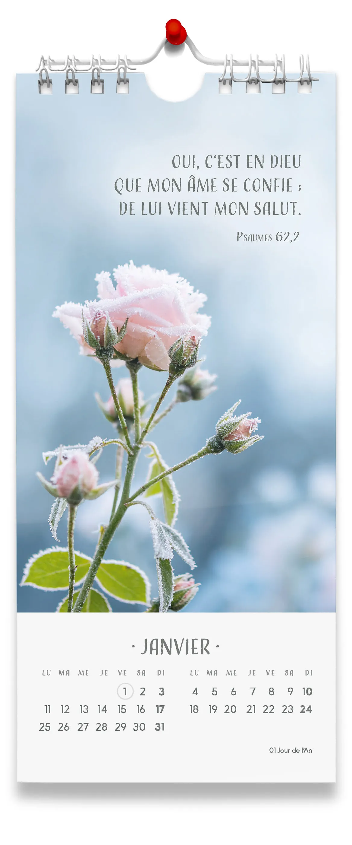 Calendrier - Fleurs avec versets bibliques